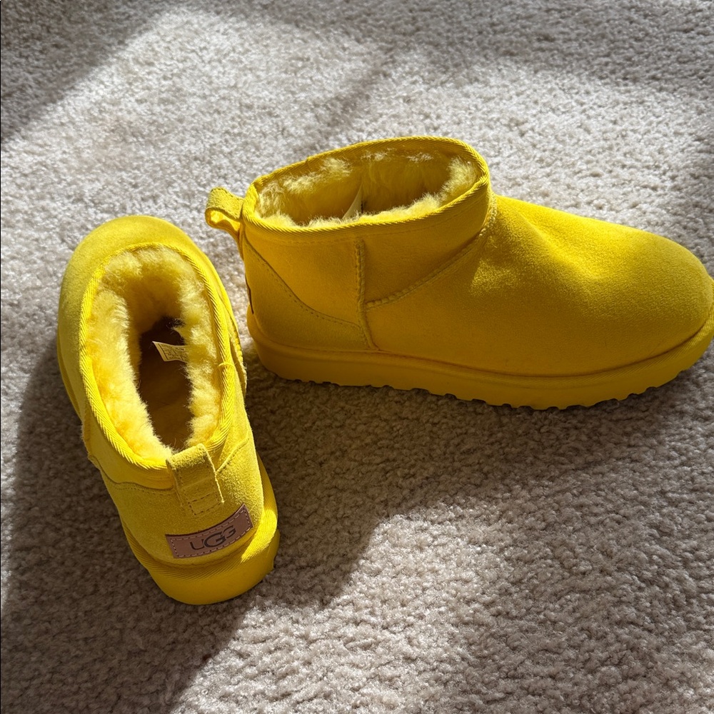 UGG Yellow Ultra Mini Boots